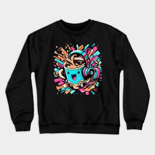 Vibrant Mug Melody - music is my life, coffee is my life Crewneck Sweatshirt